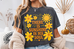 There is Sunshine in My Soul PNG, Summer Vibes PNG, Floral Product Image 3