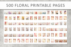 500 Vintage Floral Printable Pages, Grunge Flower Art Product Image 3