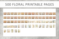 500 Vintage Floral Printable Pages, Grunge Flower Art Product Image 5