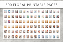 500 Vintage Floral Printable Pages, Grunge Flower Art Product Image 2