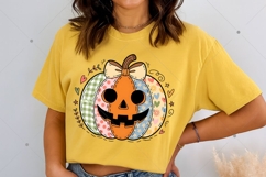 Floral Pumpkin png, Floral Patchwork png, Fall Pumpkin png Product Image 4