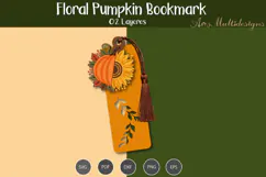 Floral pumpkin bookmark Product Image 2