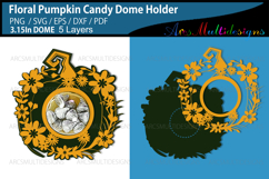 Floral pumpkin candy dome holder Product Image 1