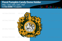 Floral pumpkin candy dome holder Product Image 2