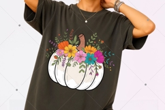 Floral Pumpkin Png, Boho Fall Pumpkin Shirt, Preppy Fall png Product Image 4