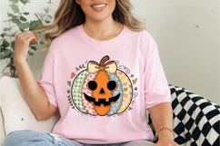 Floral Pumpkin png, Floral Patchwork png, Fall Pumpkin png Product Image 7