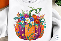 Floral Pumpkin Png Product Image 1
