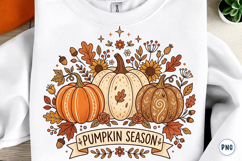 Floral Pumpkin PNG Product Image 1