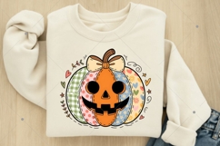 Floral Pumpkin png, Floral Patchwork png, Fall Pumpkin png Product Image 9