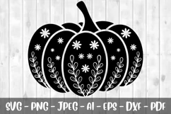 floral pumpkin svg