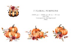 floral pumpkins clipart