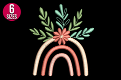 Floral Rainbow Machine Embroidery Design | Boho Floral Product Image 2