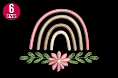 Floral Rainbow Machine Embroidery Design | Boho Floral Product Image 2