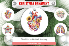 Floral Retro Medical Anatomy Ornament Product Image 1