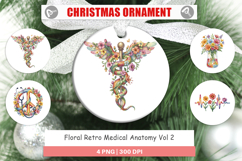 Floral Retro Medical Anatomy Ornament Product Image 1