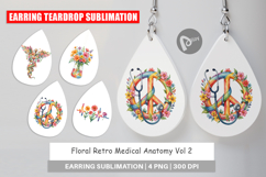 Floral Retro Medical Anatomy Earring Product Image 1