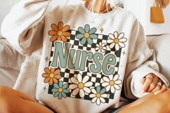 Retro Floral Nurse PNG Nurse Life PNG Nurse PNG Nursing PNG Product Image 2