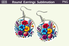 Wildflowers Round Earrings | Flowers Earrings Product Image 1