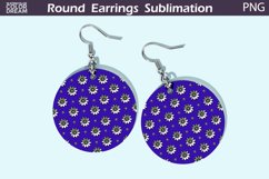 Flowers Round Earrings | Floral Round Earrings Product Image 1