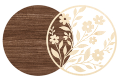 Floral Round Laser Cut SVG File Product Image 2