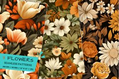70s Earthy Florals, floral patterns, retro vibe, retro patterns, hippie patterns, retro seamless patterns, seamless pattern, seamless paper, seamless patterns, floral seamless patterns, floral digital paper