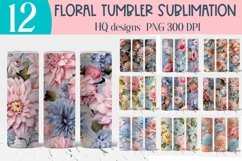 Floral Seamless Tumbler Sublimation BUNDLE Product Image 1