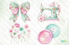 Floral Sewing Sublimation Clipart Product Image 1