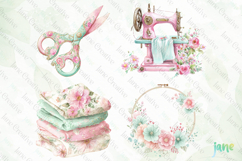 Floral Sewing Sublimation Clipart Product Image 1