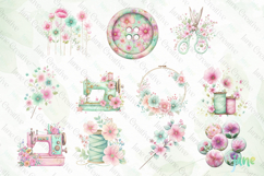 Floral Sewing Sublimation Clipart Bundle Product Image 5