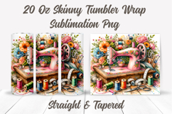 Sewing Tumbler Wrap, Crafting Tumbler wrap, Craft Lover PNG Product Image 2