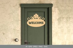 Floral Welcome Sign SVG Set Product Image 2