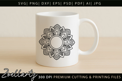 Floral Mandala SVG Cut Files Flower Mandala Illustration Product Image 1