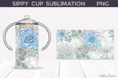 Flowers Sippy Cup | Sippy Cup Tumbler Wrap Product Image 2