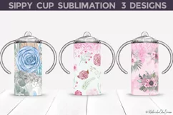 Flowers Sippy Cup | Sippy Cup Tumbler Wrap Product Image 1