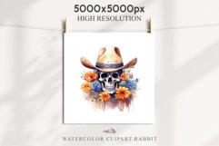 Floral Skeleton Cowboy Halloween Clipart PNG Scrapbooking Fairy Tale Art Image Watercolor Transparent Print illustration sublimation creepy printable digital watercolor Floral Skeleton Skull, spooky clipart, cowboy, Creepy halloween decoration art image
