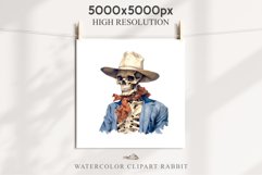 Floral Skeleton Cowboy Halloween Clipart PNG Scrapbooking Fairy Tale Art Image Watercolor Transparent Print illustration sublimation creepy printable digital watercolor Floral Skeleton Skull, spooky clipart, cowboy, Creepy halloween decoration art image