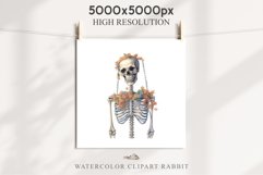 Floral Skeleton Cowboy Halloween Clipart PNG Scrapbooking Fairy Tale Art Image Watercolor Transparent Print illustration sublimation creepy printable digital watercolor Floral Skeleton Skull, spooky clipart, cowboy, Creepy halloween decoration art image