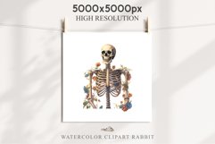 Floral Skeleton Cowboy Halloween Clipart PNG Scrapbooking Fairy Tale Art Image Watercolor Transparent Print illustration sublimation creepy printable digital watercolor Floral Skeleton Skull, spooky clipart, cowboy, Creepy halloween decoration art image