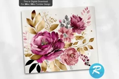 Seamless Tumbler,20 oz Skinny Tumbler,Floral Flowers,Watercolor Florals,Cottage Core,Gold Blush,Sublimation Designs,Mom Mama,Pink Blue Ombre,Seamless PNG,Tumbler Downloads,Mothers Day,Flowers Clip Art,tumbler sublimation,sublimation designs,designs downlo