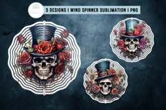 Floral Skull Halloween Wind Spinner Sublimation Product Image 1
