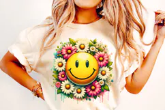 Smiley Face Png, Sublimation Design, Retro Png, Vintage PNG Product Image 2