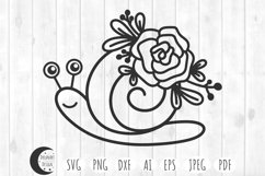 floral snail svg