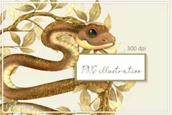 Snake Floral illustration | PNG Sublimation design Product Image 1