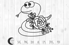 floral snake svg