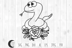 floral snake svg