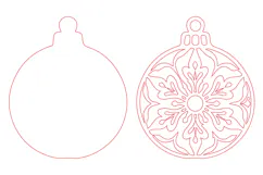 Floral Snowflake Laser Cut Design Product Image 2