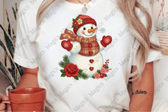 Floral Snowman PNG Product Image 2