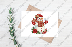 Floral Snowman PNG Product Image 3