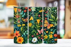 Spring floral, Seamless pattern, 3D landscape, Tumbler art, Spring blooms, Floral wrap, Garden sleeve, Blossom design, DIY wrap, Vibrant flowers, Botanical art, Sleeve design, Spring garden, Nature tumbler, Wrap DIY, Blossoming art, Spring sleeve, Floral 