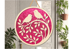 Floral Spring Birds Laser Cut File Product Image 2